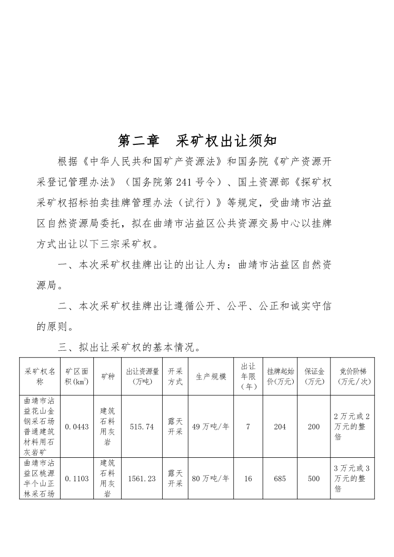 曲靖市沾益区公共资源交易中心采矿权挂牌出让公告_5.png